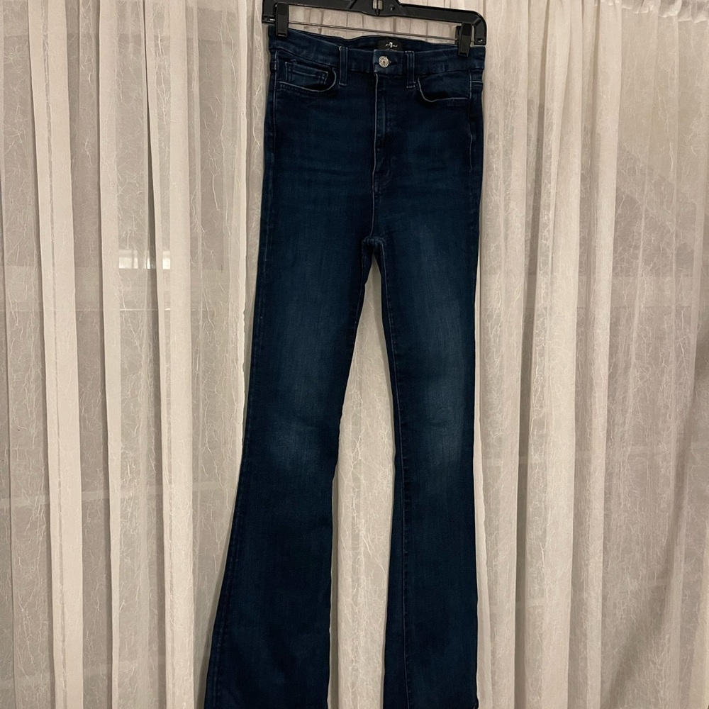 7 For All Mankind Ultra High Rise Skinny Boot size 28 in No Filter Grace